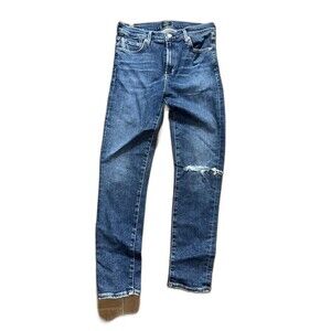 COH Citizens of Humanity Jeans Womens 27 Rocket Crop Mid Rise Skinny Distressed